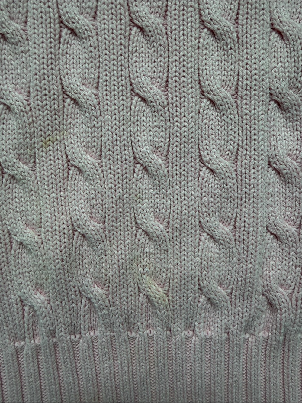 Ralph Lauren Light Pink Cable-Knit Crewneck Sweater - Picture 4 of 4